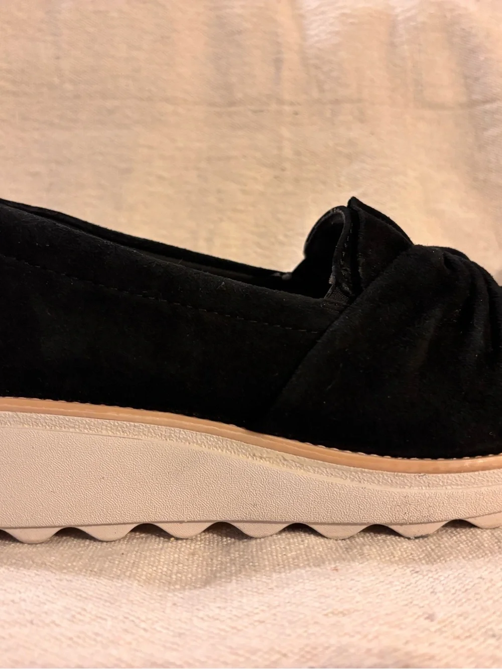 Clarks Black Suede Sharon Dasher Loafers